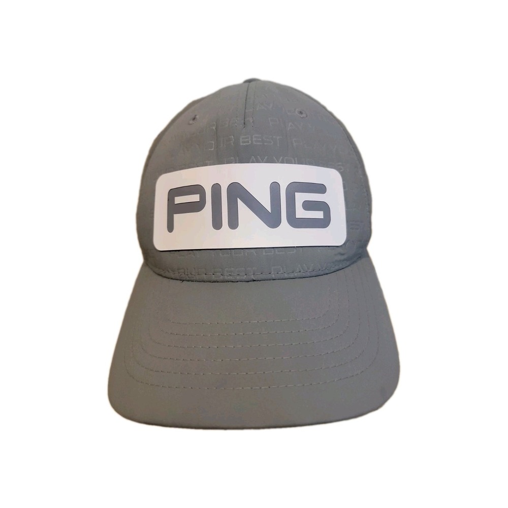 PING Play Your Best Gray Snapback Flexfit Golf Hat Cap. 110 Oneten. Excellent